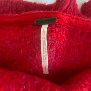 Free People Red Crew Neck Sweater